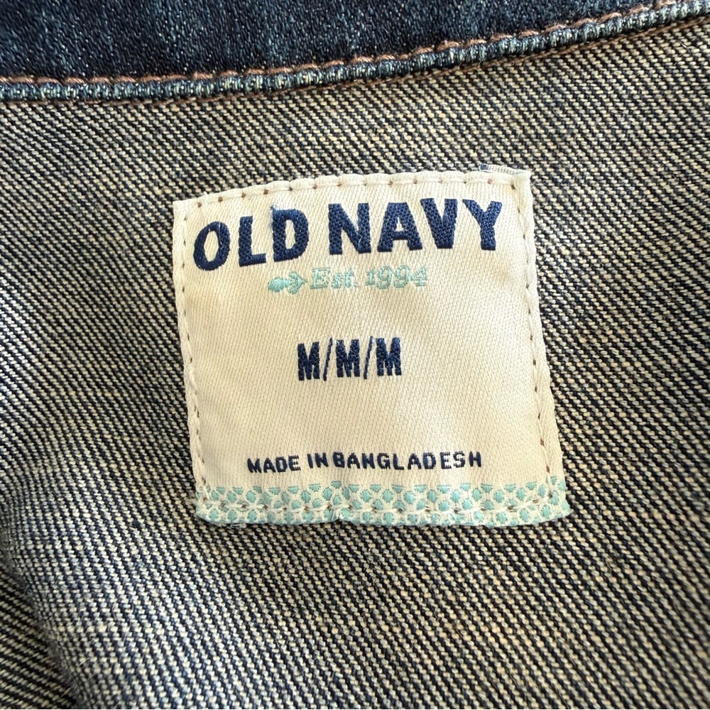Old Navy Vintage Classic Dark Wash Denim Jean Jacket Americana Heritage - Picture 8 of 11